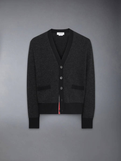 THOM BROWNE ÁO LEN CARDIGAN