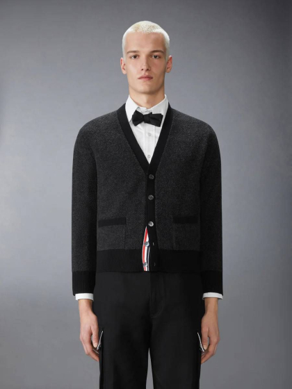 THOM BROWNE ÁO LEN CARDIGAN